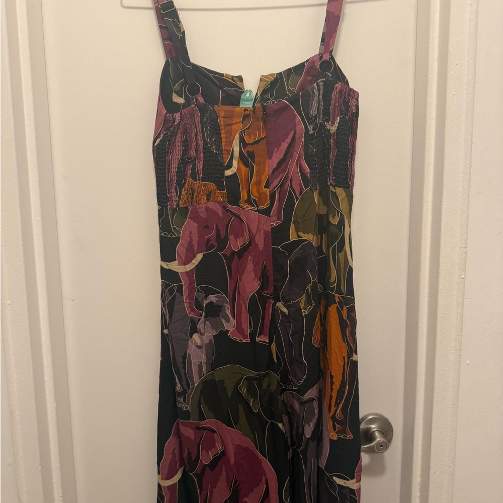 Farm Rio Elephant Print Maxi Dress